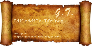 Göndör Tünde névjegykártya