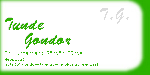tunde gondor business card